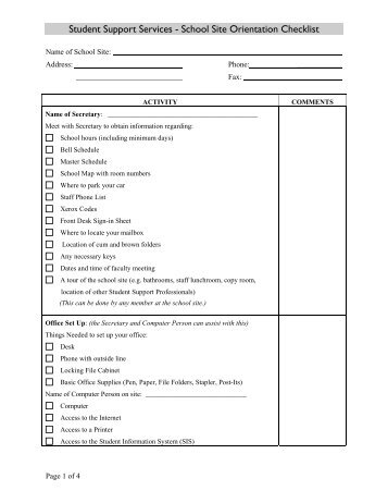 Middle School Coordinator Orientation Checklist - SFUSD School ...