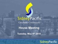 Presentation - Sidney Pacific Graduate Community - MIT