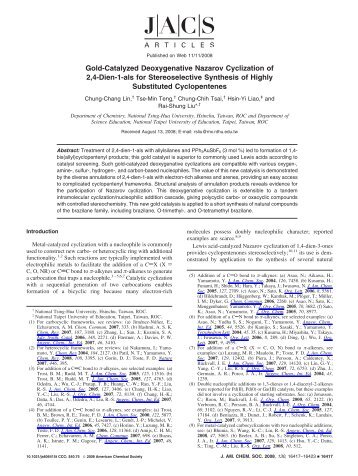 Gold-Catalyzed Deoxygenative Nazarov Cyclization of 2,4-Dien-1 ...