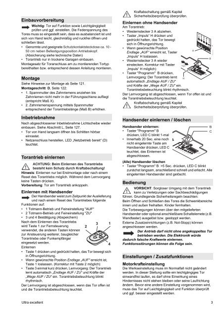 Torantrieb Ultra Excellent ab JÃ¤nner 2008