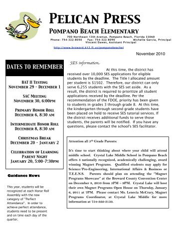 Pelican Press - Pompano Beach Elementary