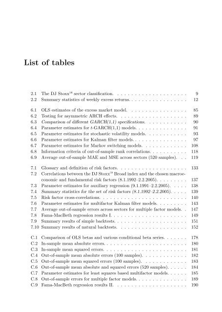 Applications of state space models in finance