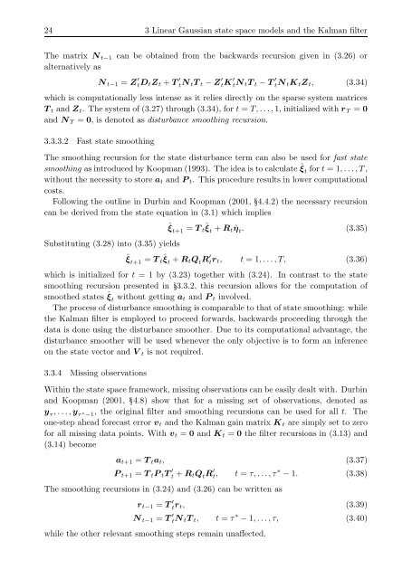 Applications of state space models in finance