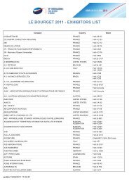 LE BOURGET 2011 - EXHIBITORS LIST - J2C Communication