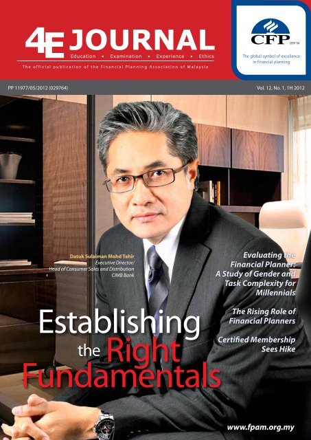 Vol 12, No 1 - Financial Planning Association of Malaysia