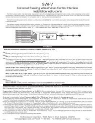 Universal Steering Wheel Video Control Interface Installation ...