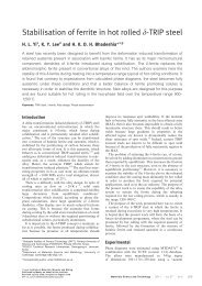 Stabilisation of ferrite in hot rolled d-TRIP steel - Computational ...