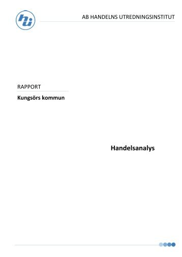 Handelsanalys KungsÃ¶r - KungsÃ¶rs kommun