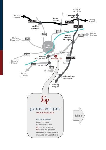 Seite 2 - Gasthof zur Post in Neu-Ulm - Schwaighofen