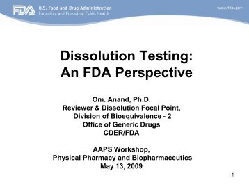 Dissolution testing recommendations