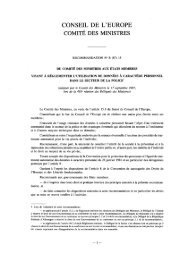 Recommandation nÂ° R(87)15 - Privacy Commission