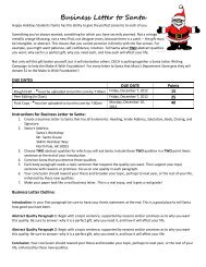 Business Letter to Santa