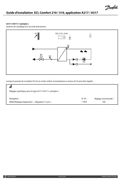 Guide d'installation ECL Comfort 210 / 310, application A217 / A317