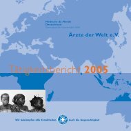 Tätigkeitsbericht 2005 - Ärzte der Welt e.V.