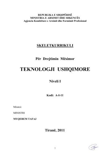 TEKNOLOGJI USHQIMORE