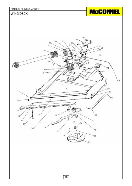 SR460 Flex Wing Mower - Parts Manual - McConnel