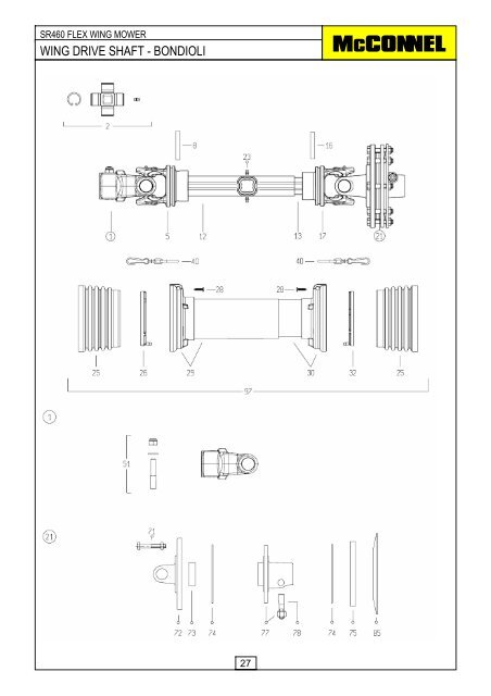 SR460 Flex Wing Mower - Parts Manual - McConnel