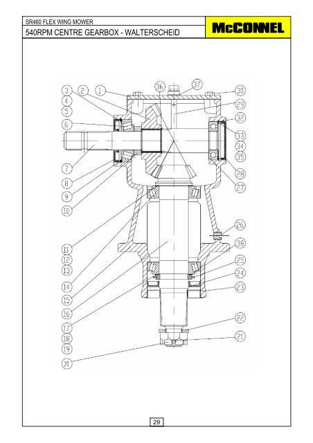 SR460 Flex Wing Mower - Parts Manual - McConnel