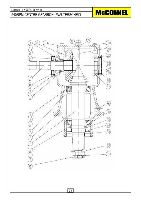 SR460 Flex Wing Mower - Parts Manual - McConnel