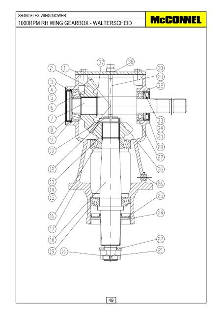 SR460 Flex Wing Mower - Parts Manual - McConnel