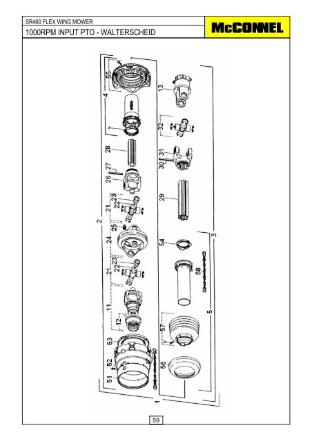 SR460 Flex Wing Mower - Parts Manual - McConnel