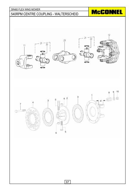 SR460 Flex Wing Mower - Parts Manual - McConnel