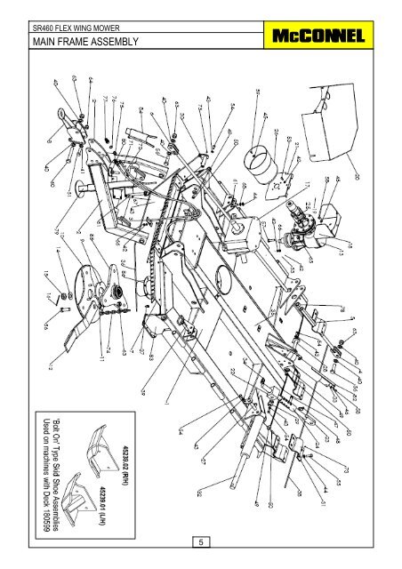SR460 Flex Wing Mower - Parts Manual - McConnel