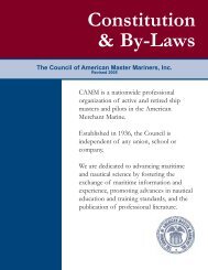 Constitution & By-Laws The Council of American Master Mariners, Inc.