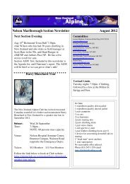 Nelson Marlborough Section Newsletter August 2012