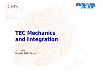 TEC Mechanics and Integration