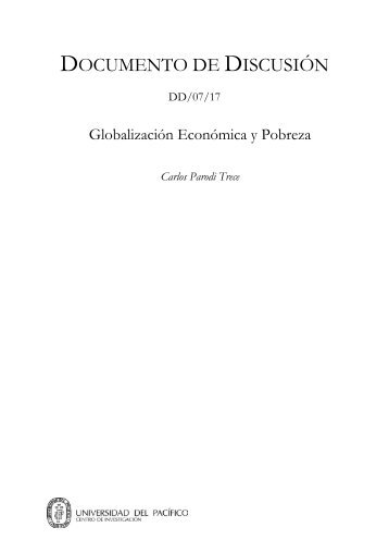 Globalización Económica y Pobreza - Universidad del Pacífico