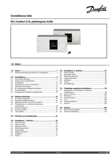 ECL Comfort 210, A266 Installation Guide - Danfoss apkures portÄls