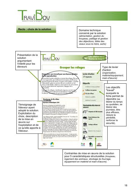 Travibov Fiches solutions travail en Ã©levages Bovins ... - Web-agri