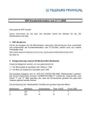 VDF-Kundeninformation vom 21.11.2000 - SIX Financial Information