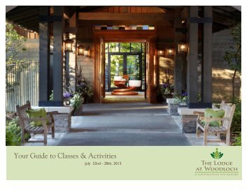 Your Guide to Classes & Activities - The Lodge At Woodloch