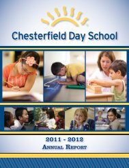 2011-2012 Annual Report - Chesterfield Day School