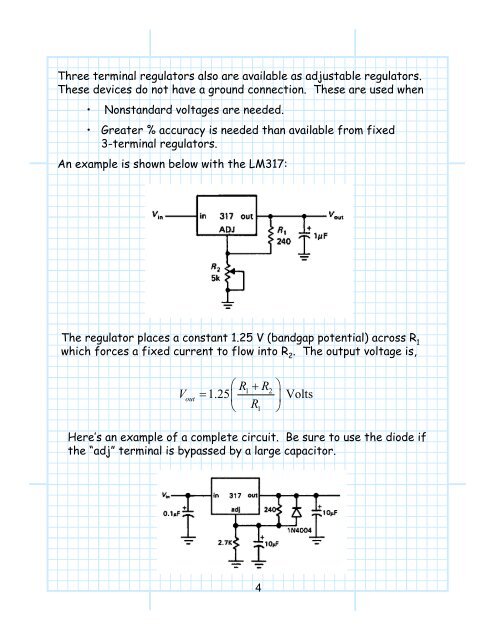 Fixed (Three Terminal) Regulators