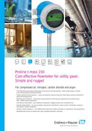 Proline t-mass 150 Cost-effective flowmeter for ... - Endress + Hauser