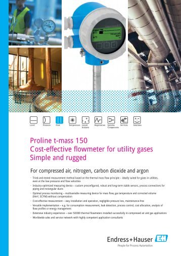 Proline t-mass 150 Cost-effective flowmeter for ... - Endress + Hauser