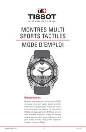 montres multi sports tactiles mode d'emploi - Support - Tissot