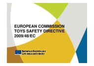 EUROPEAN COMMISSION TOYS SAFETY DIRECTIVE 2009/48/EC