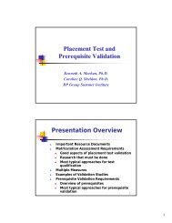 Placement Test and Prerequisite Validation ... - The RP Group