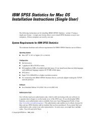 IBM SPSS Statistics for Mac OS Installation Instructions (Single User)