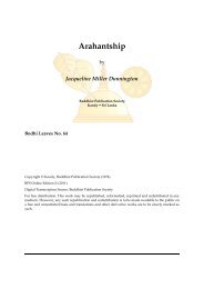 Arahantship - Buddhist Publication Society