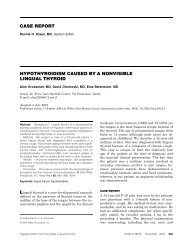 Hypothyroidism caused by a nonvisible lingual thyroid