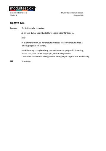 Opgave 1AB