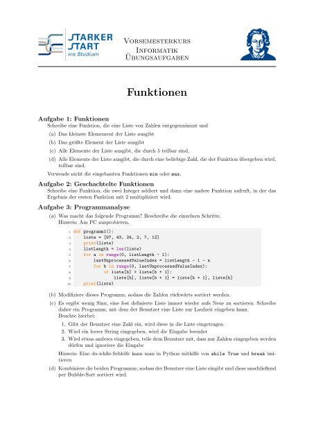 Python Funktionen