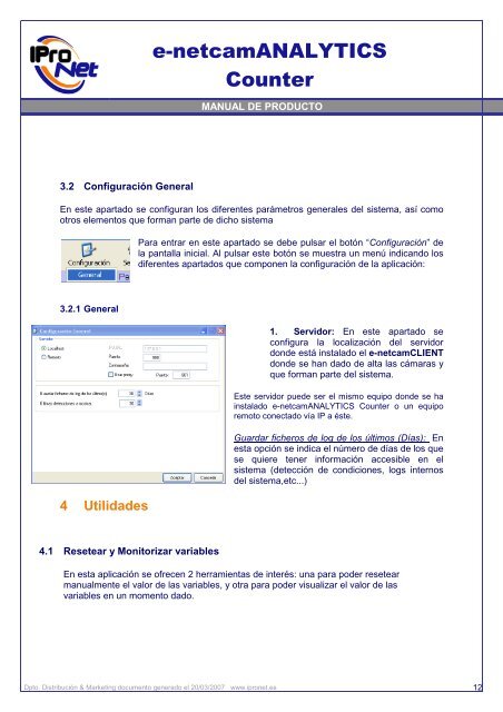 Manual e-netcamANALYTICS Counter - IProNet Sistemas