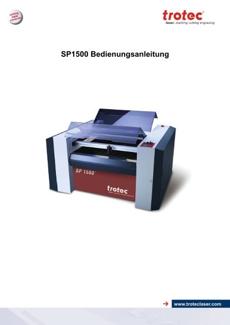 SP1500 Bedienungsanleitung - Trotec