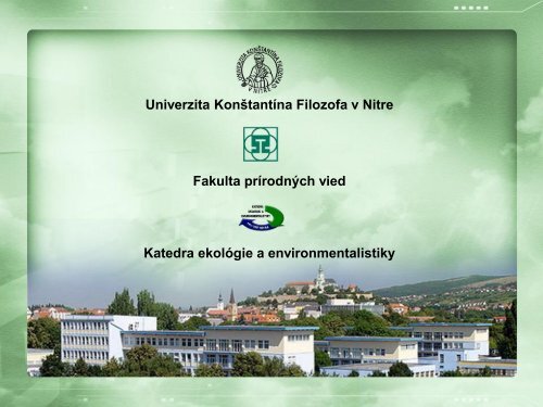 Profil KEE - Fakulta prÃ­rodnÃ½ch vied - Univerzita KonÅ¡tantÃ­na Filozofa ...